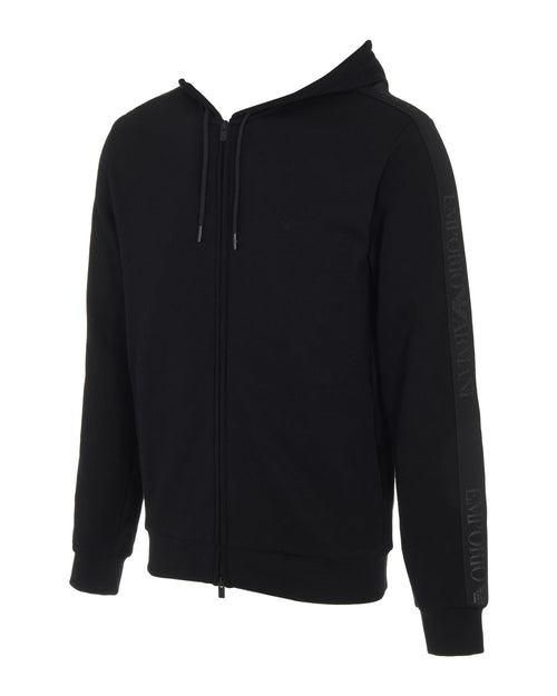 Emporio Armani Mens Basic Terry Hoodie Zip SweatshirtHooded Sweatshirt
