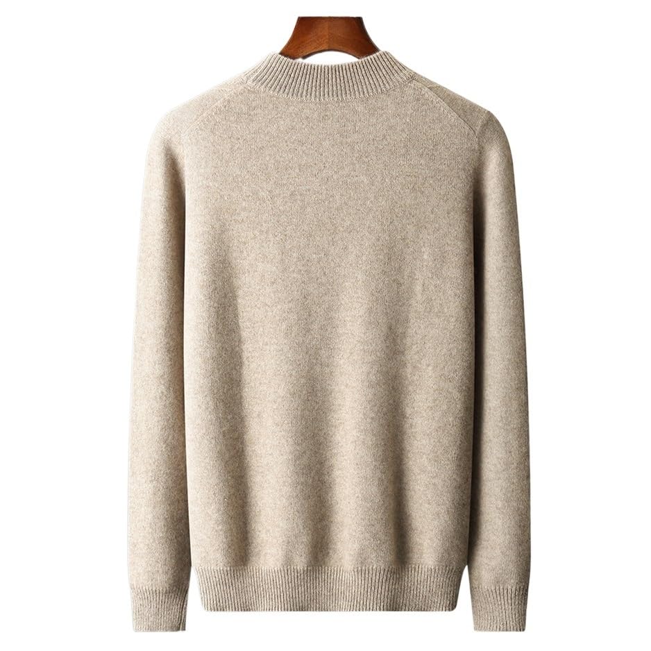 Men's Mock Neck Wool Sweater