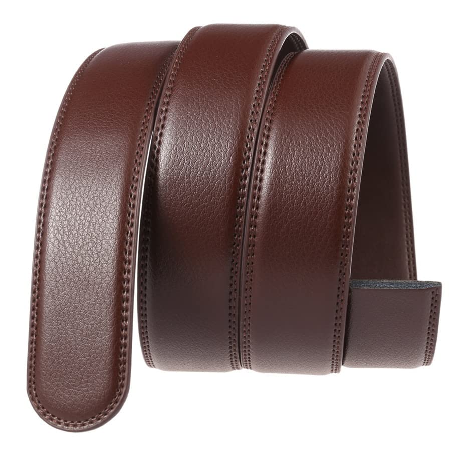 IIPOSAQQ Belt Men Genuine Leather Belts Strap Male Coffee Formal