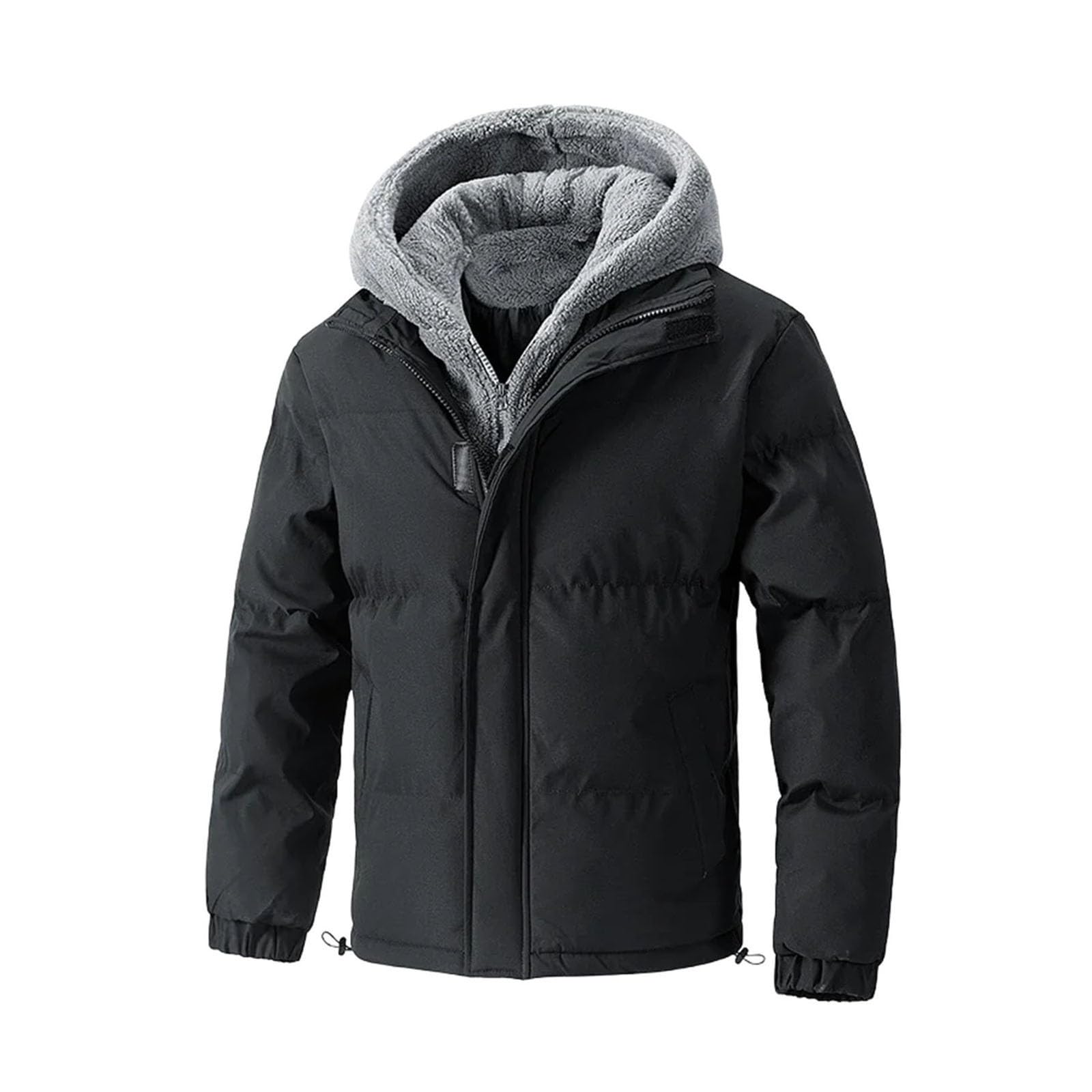 Men's Plus Size Hooded Winter Parka