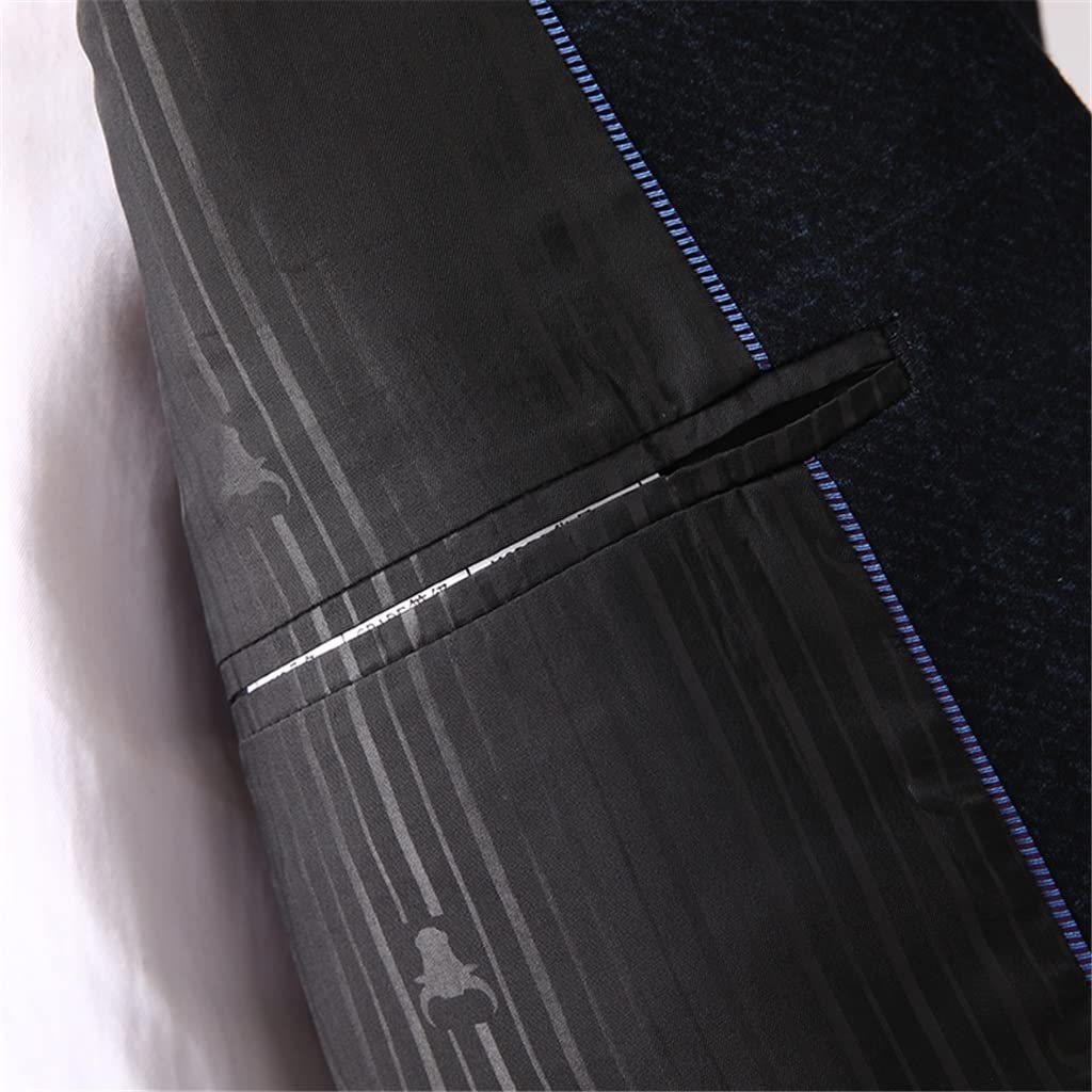 VIDI Men's (Jacket + Trousers) British Business Wedding Gentleman's Suit 2 Piece Set