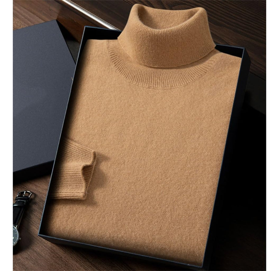 Men's High-Neck Cashmere Knit Sweater
