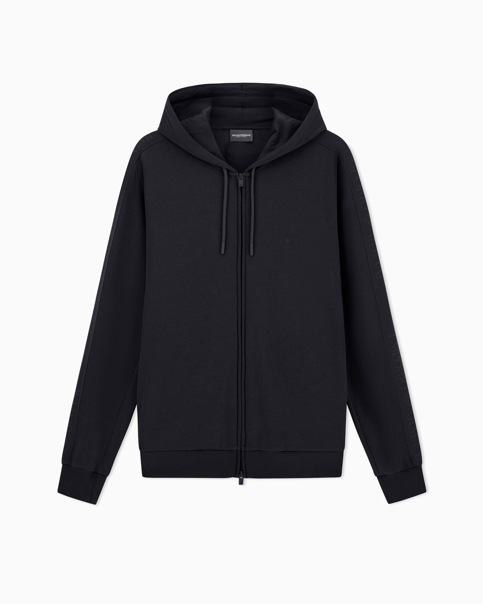Emporio Armani Mens Basic Terry Hoodie Zip SweatshirtHooded Sweatshirt