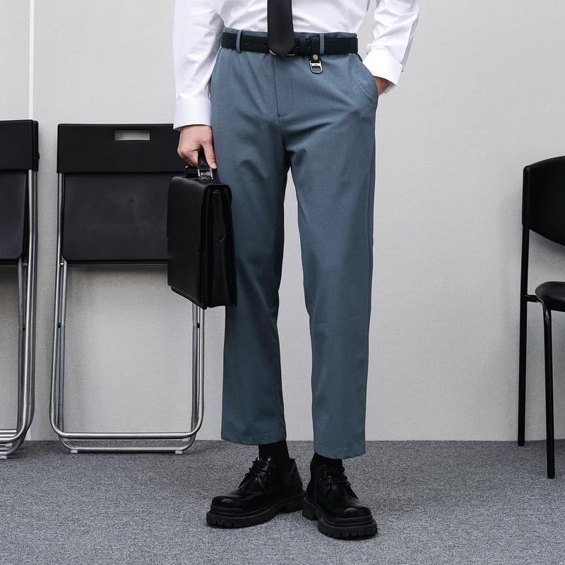 Men's Retro Straight Leg Dress Pants