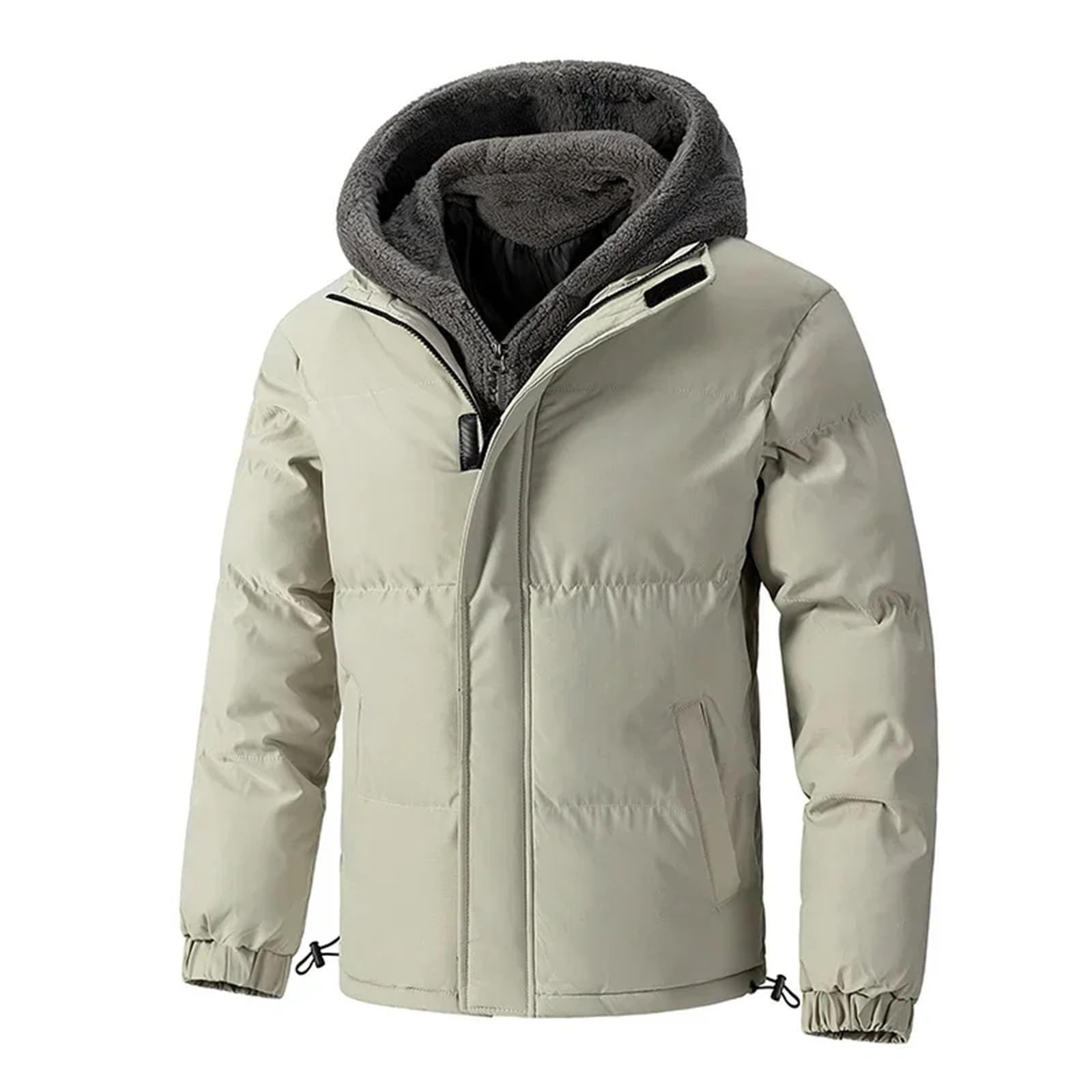 Men's Plus Size Hooded Winter Parka