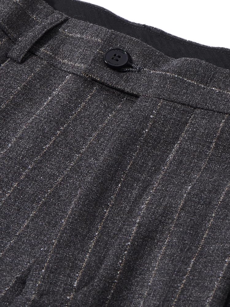 Men's Striped Straight Leg Dress Pants