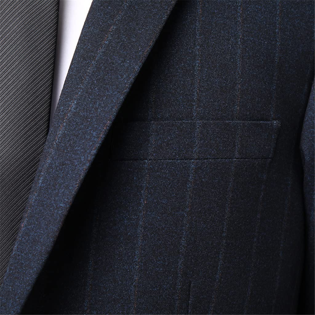 VIDI Men's (Jacket + Trousers) British Business Wedding Gentleman's Suit 2 Piece Set