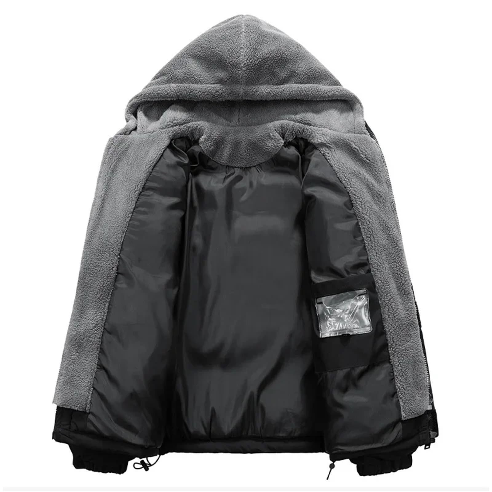 Men's Plus Size Hooded Winter Parka