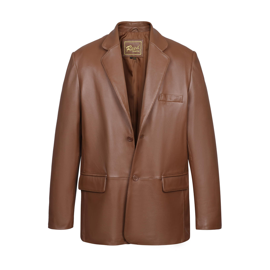 Men's Genuine Leather Blazer Jacket