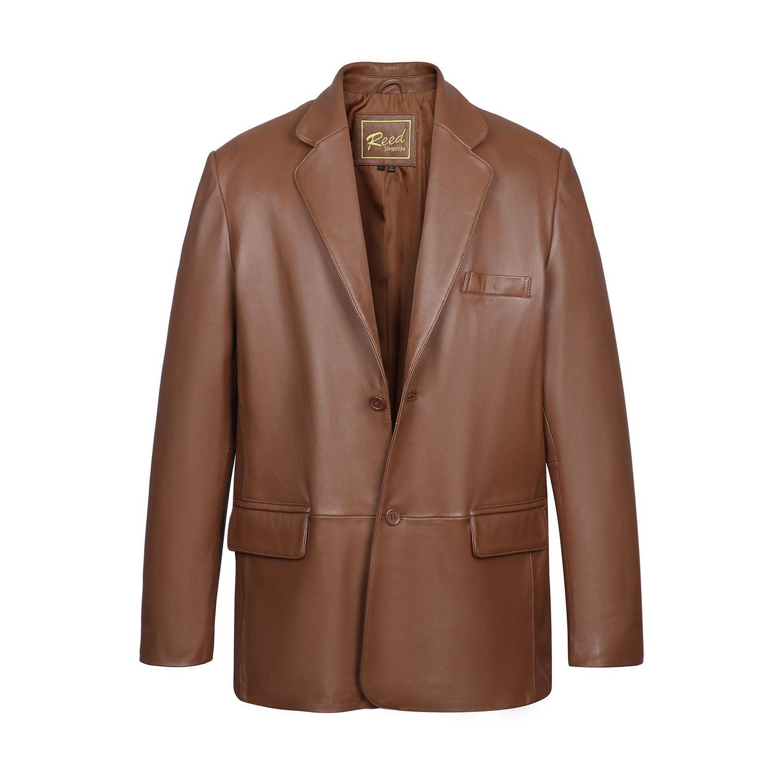 Men's Genuine Leather Blazer Jacket