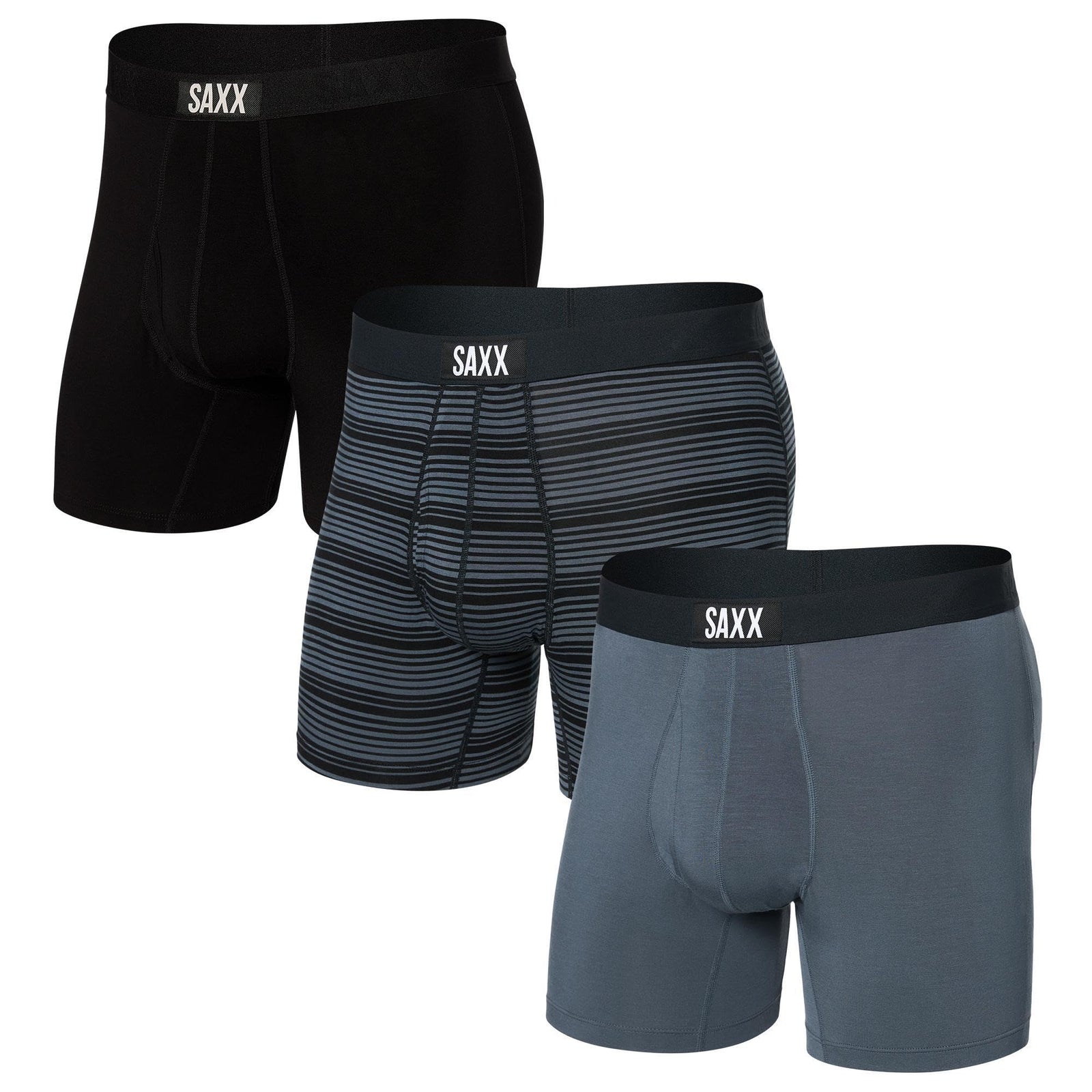 SAXX Underwear Co. Men's Ultra Super Soft Boxer Brief Fly 3-Pack