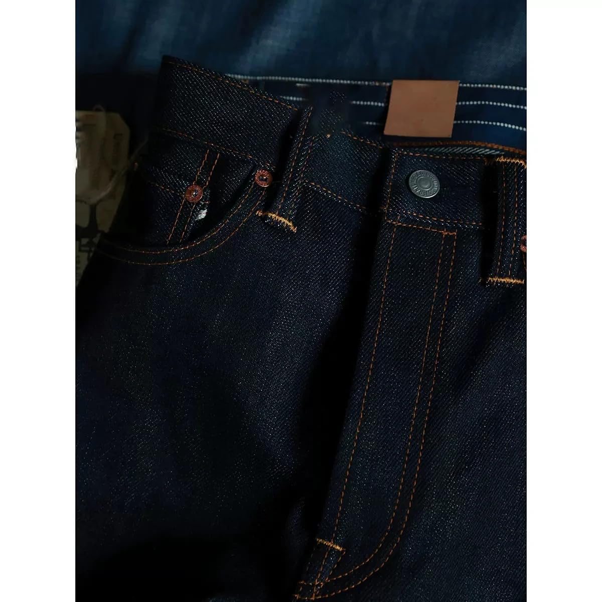 Generic Men's Motorcycle Jeans Slim Straight Harajuku Pants