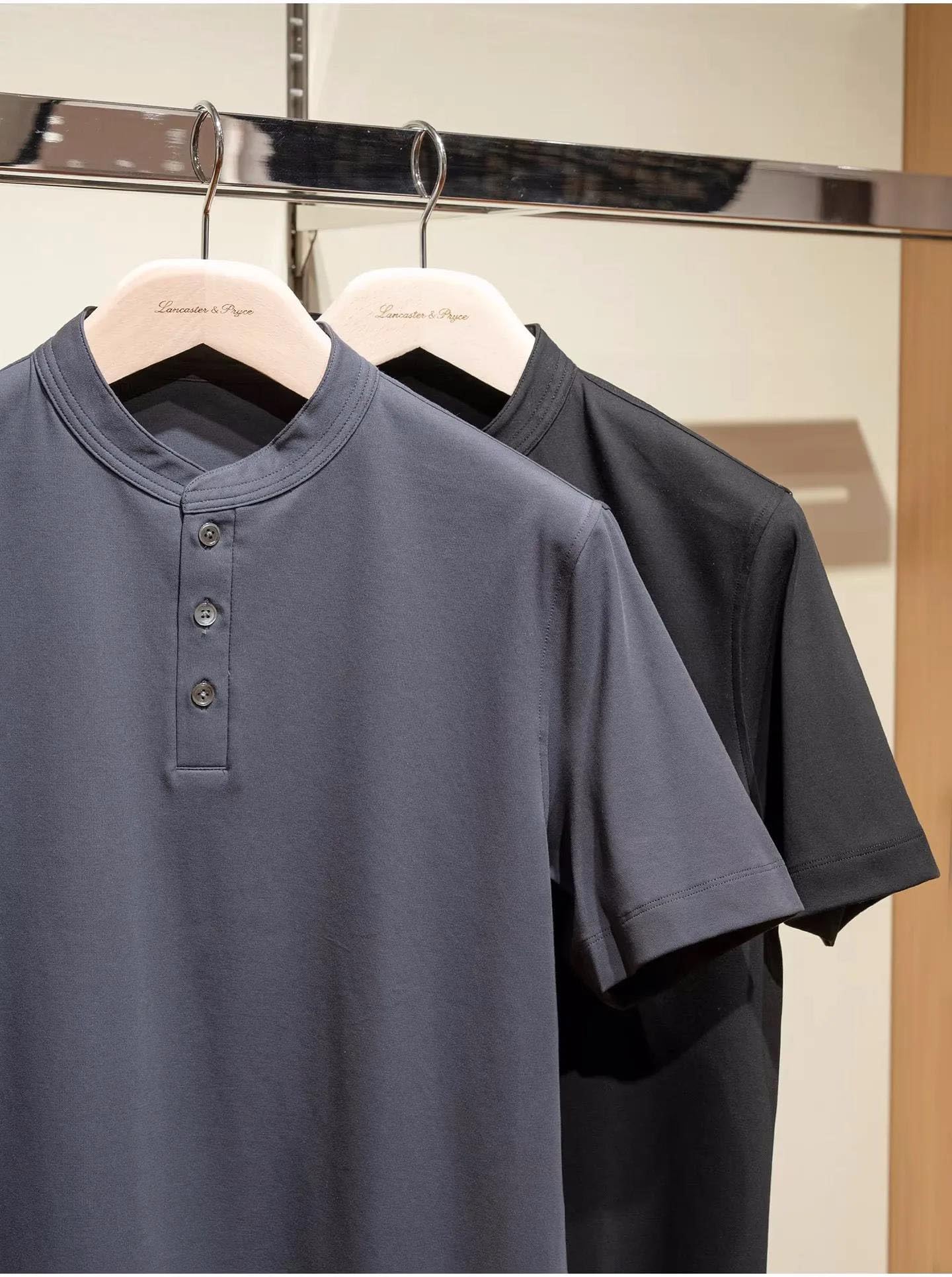 Men's Cotton Henley T-Shirt Short Sleeve Lightweight Casual Summer Tee