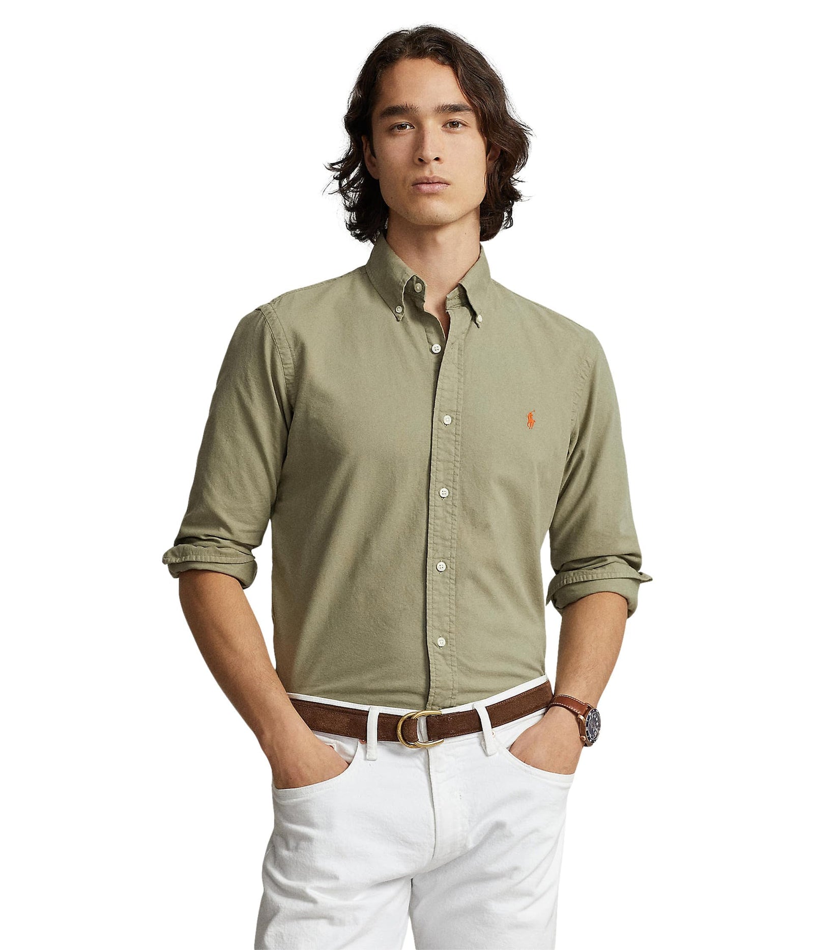 POLO RALPH LAUREN Men's Classic Oxford Long Sleeve Sport Shirt