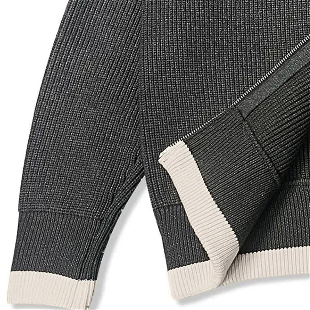 Men's Lambswool Zip Cardigan Sweater
