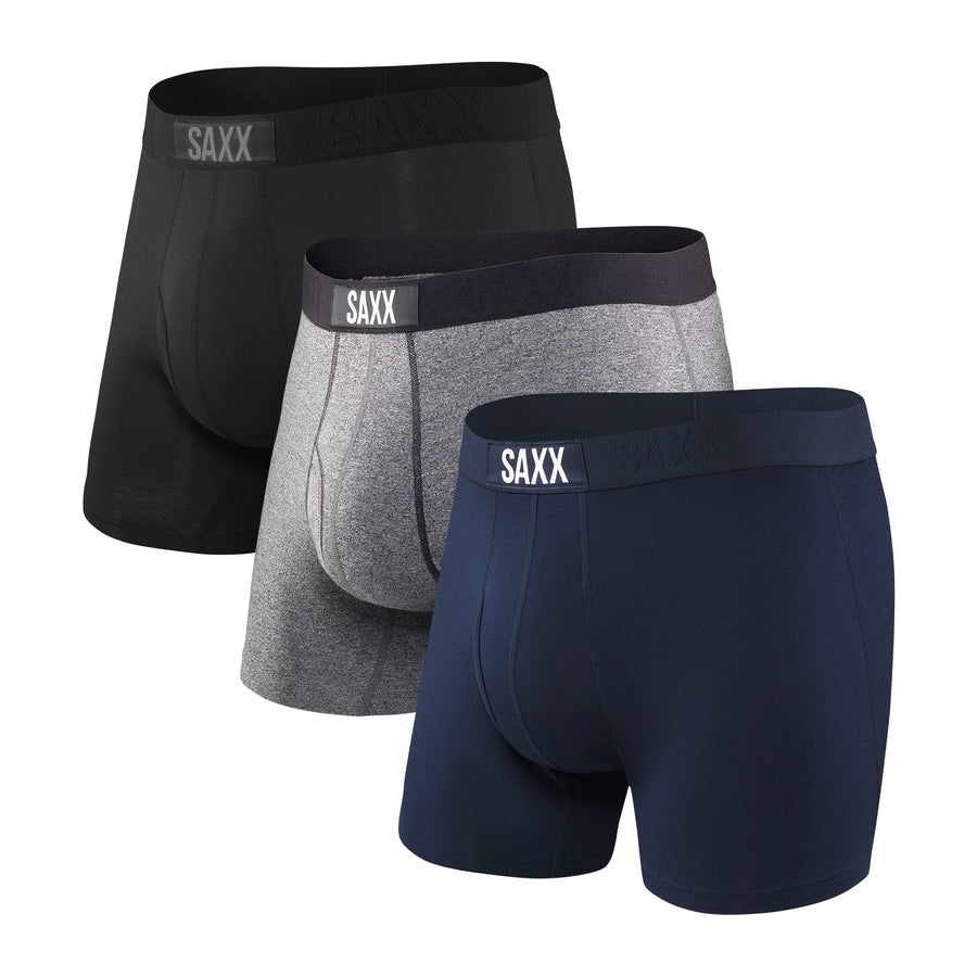 SAXX Underwear Co. Men's Ultra Super Soft Boxer Brief Fly 3-Pack