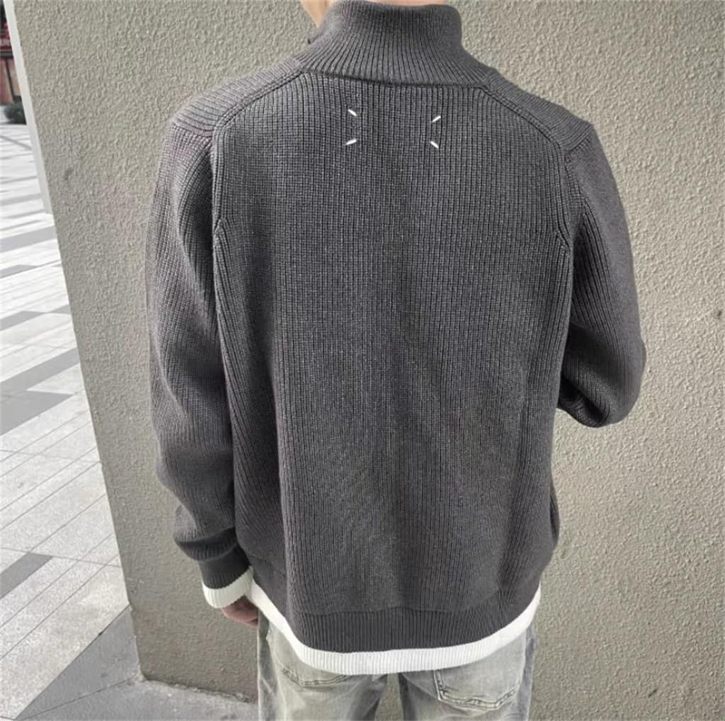 Men's Lambswool Zip Cardigan Sweater