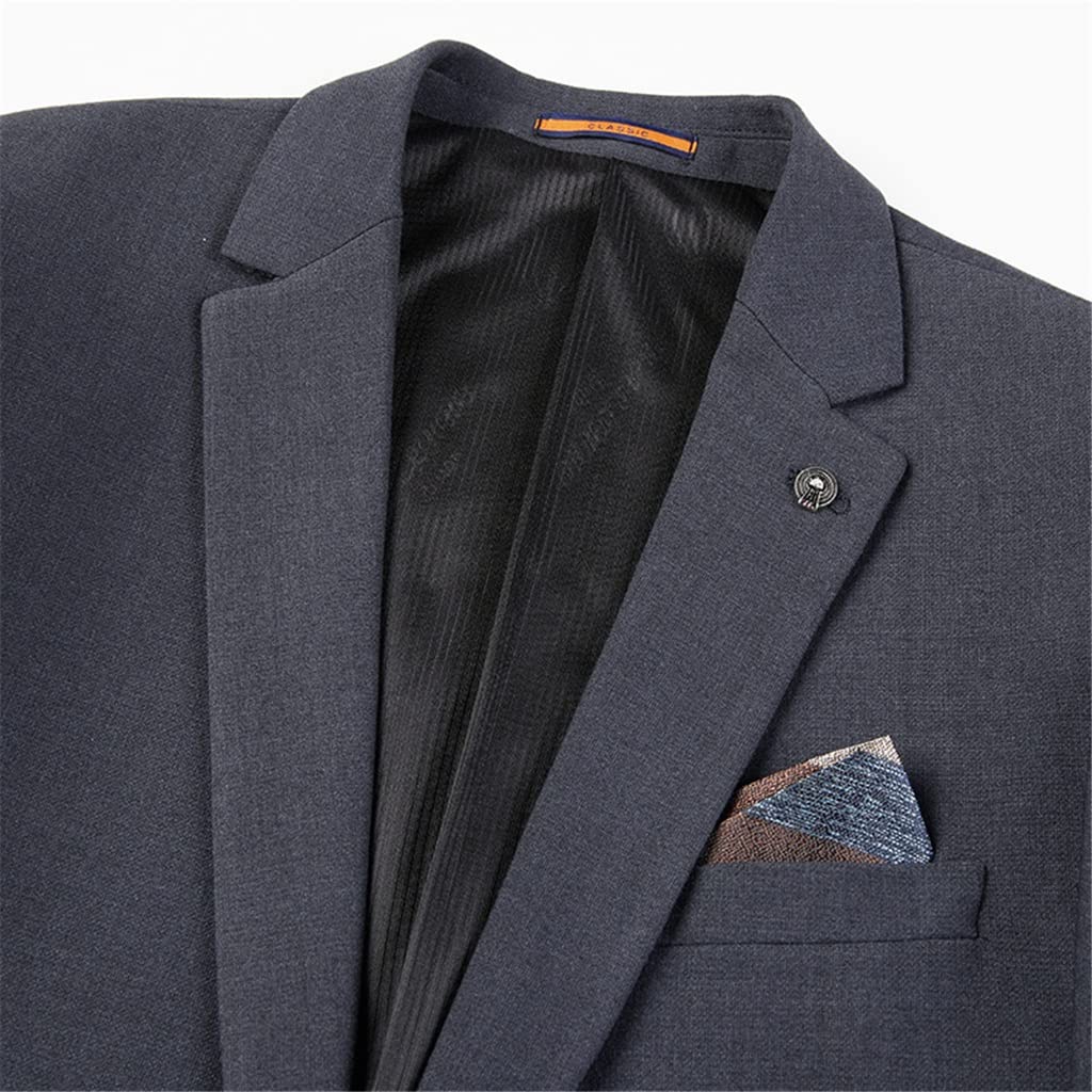 VIDI Men's (Suit Jacket + Pants) British Business Casual Wedding Gentleman Suit Two-piece Set