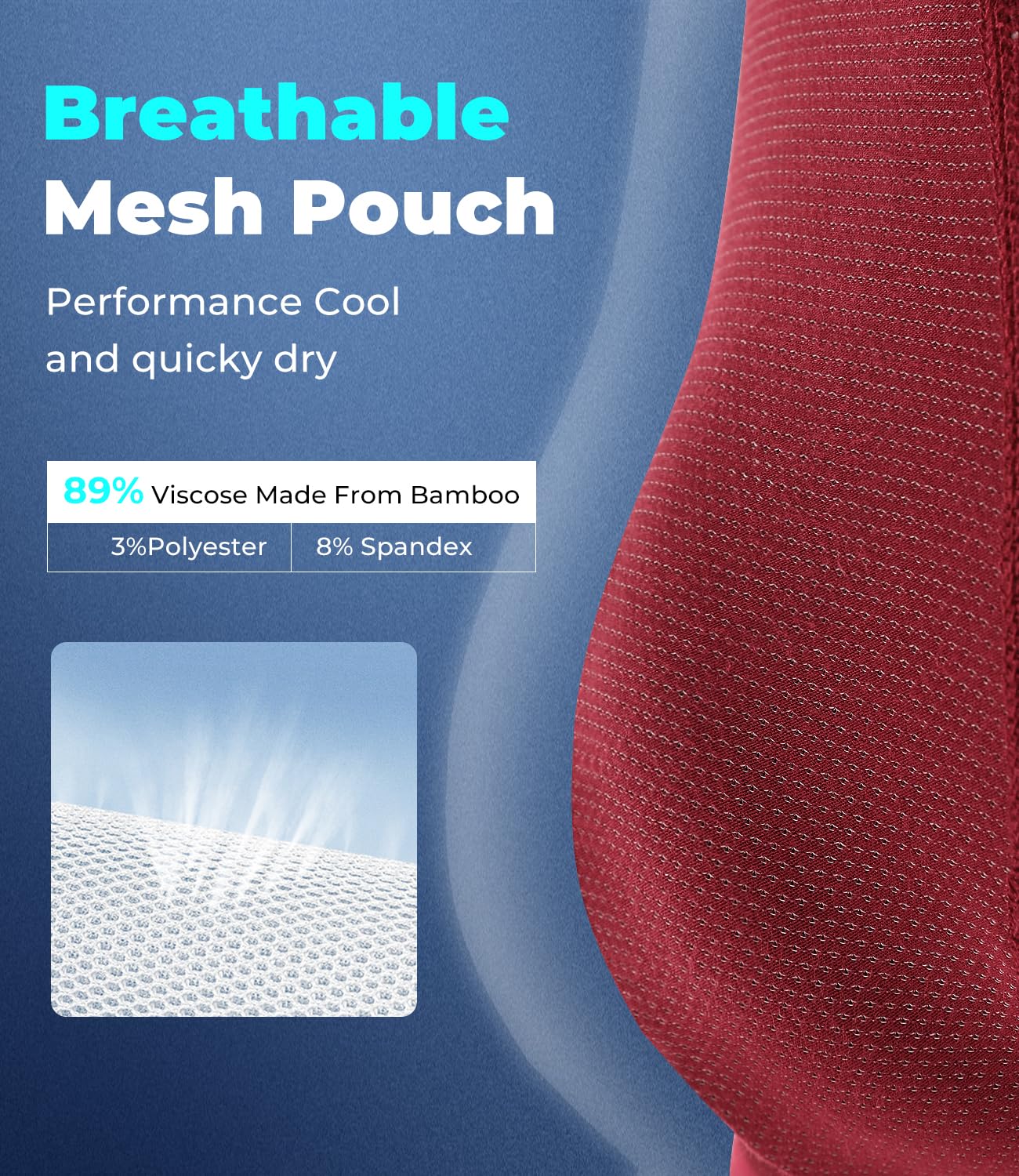 Men's Breathable Performance Trunks 4-Pack