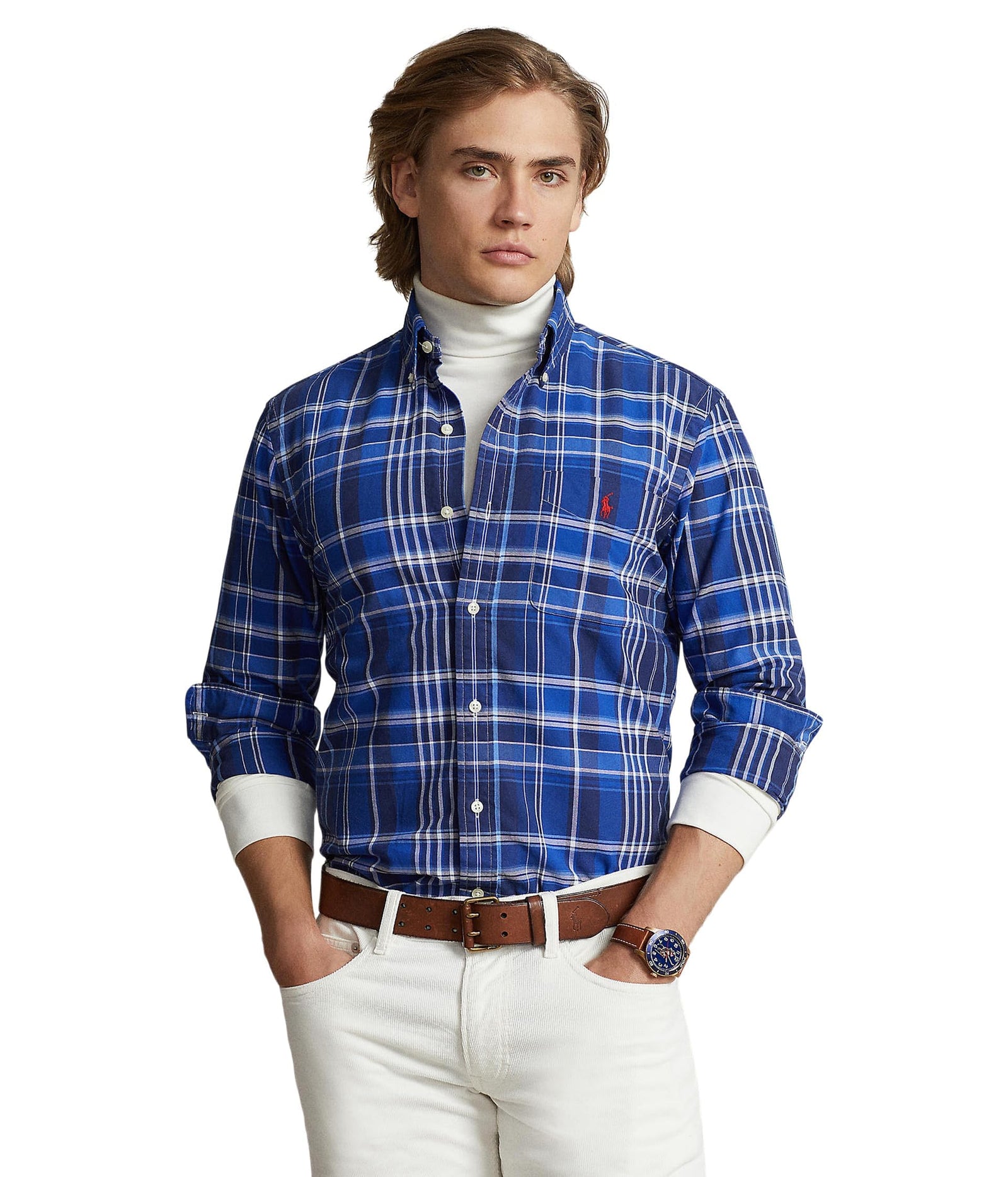 POLO RALPH LAUREN Men's Classic Fit Plaid Oxford Shirt