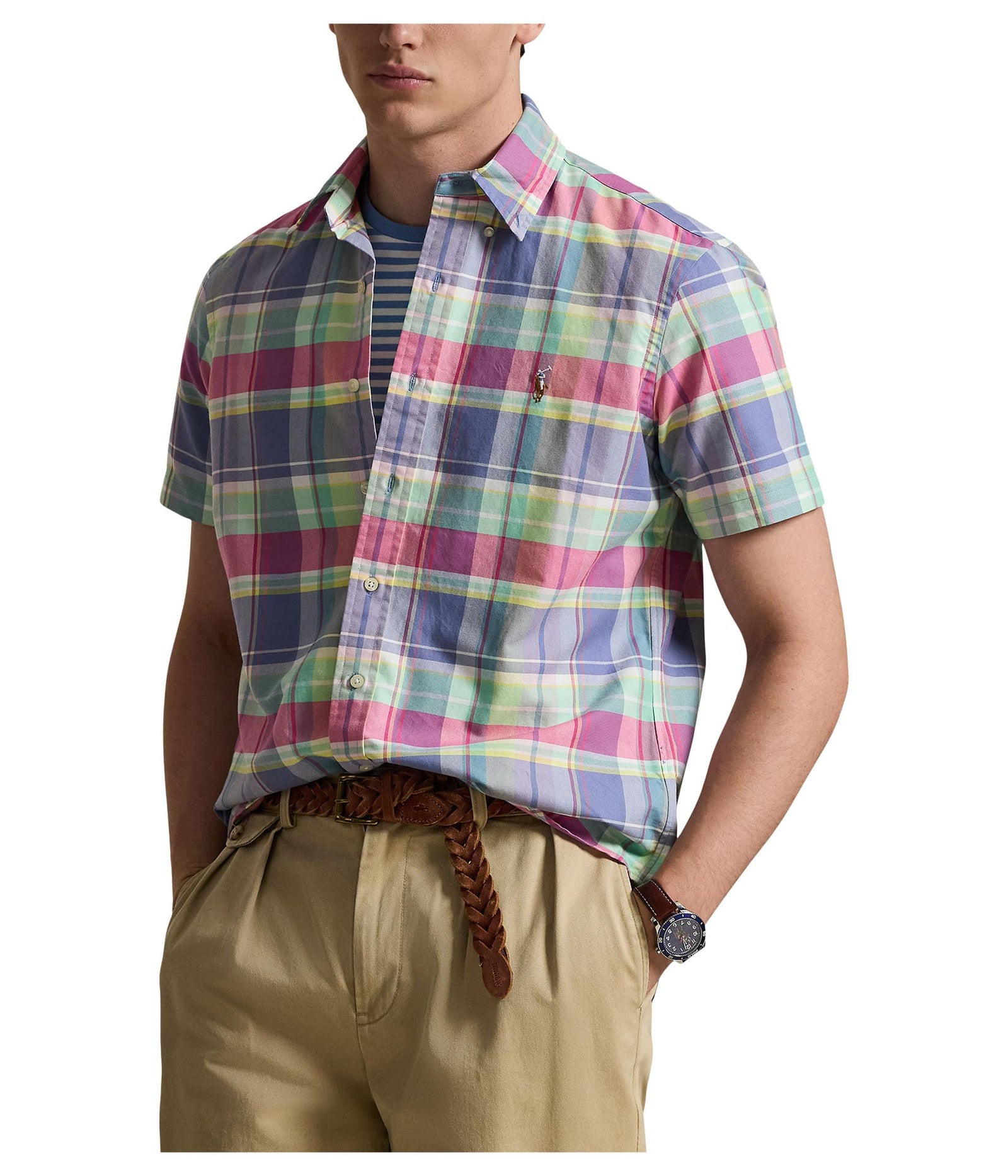 POLO RALPH LAUREN Men's Classic Fit Plaid Oxford Shirt