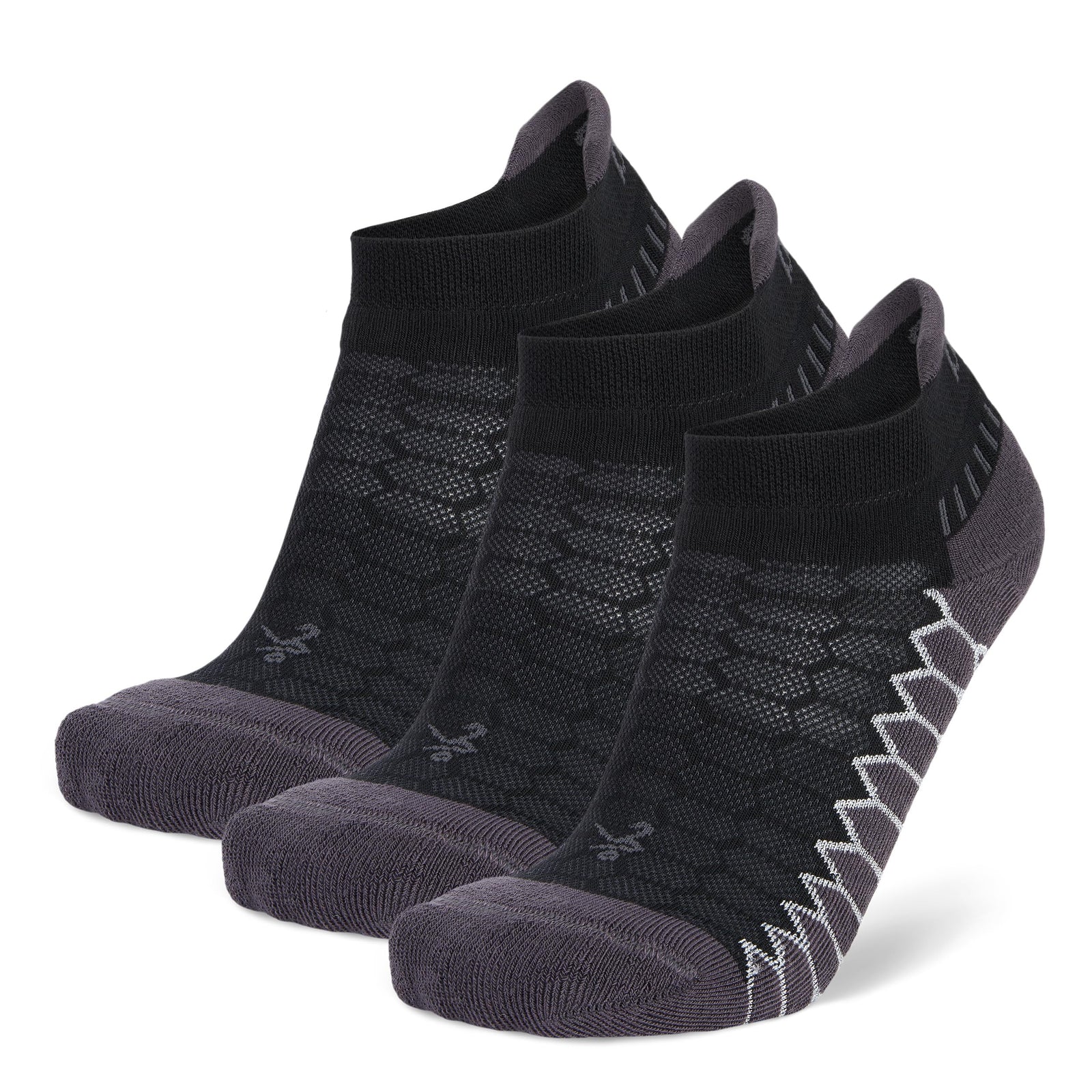 Balega Unisex 3 Pack Silver No Show Tab