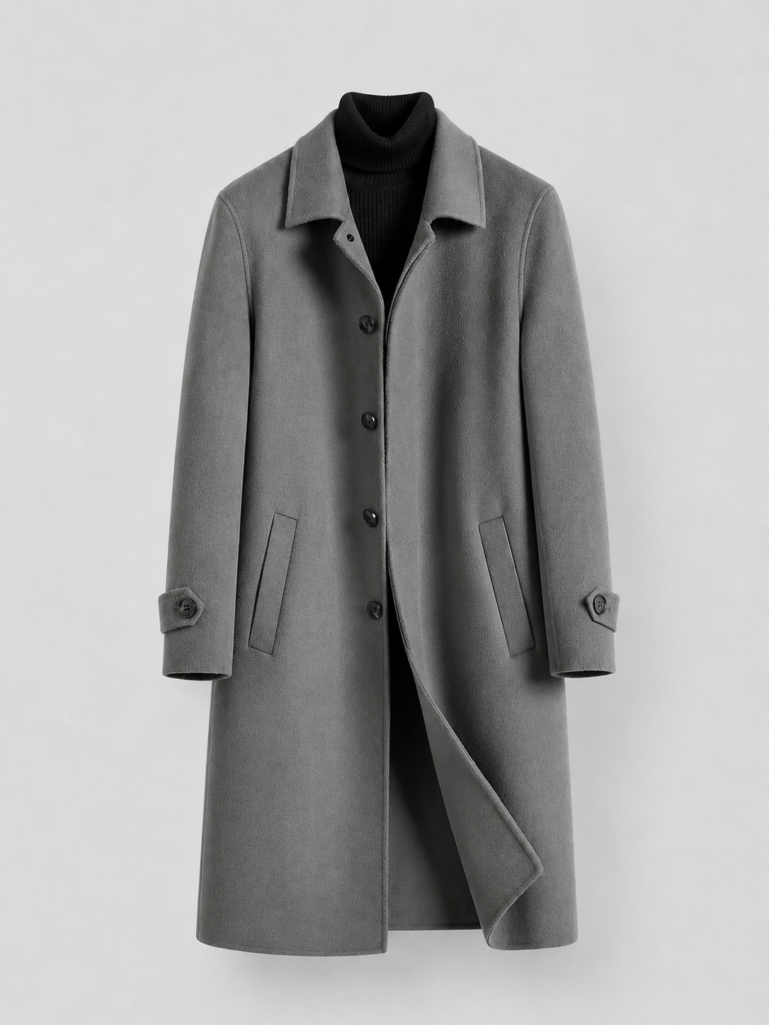 CHARCOAL WOOL OVERCOAT