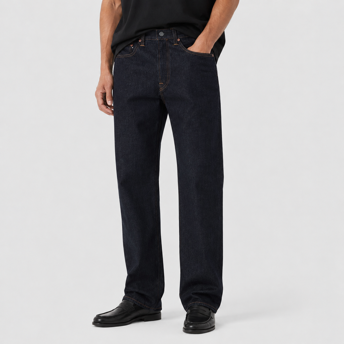DARK STRAIGHT DENIM JEANS